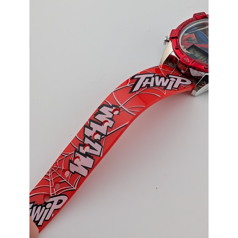 Accutime Spiderman Kids Digital‎ LED Light Up Watch Red Band- New Battery - Picture 6 of 9